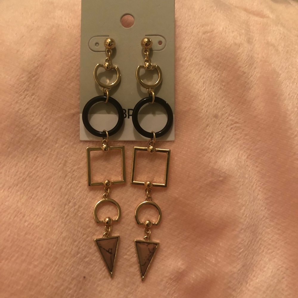 BP. Geometric Stone Drop Earrings
